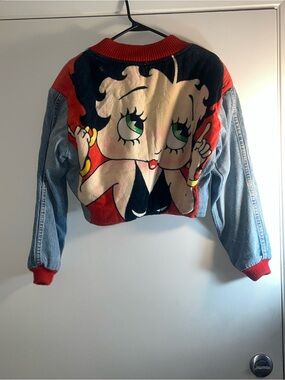 Betty Boop Jean Jacket, MINT Condition Women's Too Cute 1990 Made In USA VINTAGE
